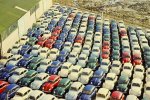 New Volkswagens await onward transit to the dealer network at Volkswagen's import and distribu...jpg